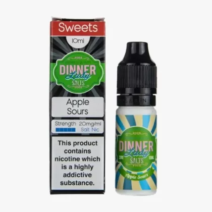 Apple Sours Nic Salt E-Liquid by Dinner Lady - 10 Pack
