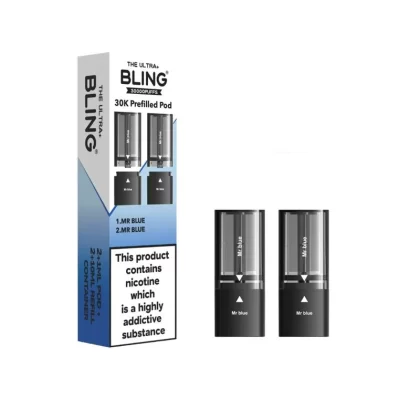 The Crystal Bling Ultra Plus 30K Prefilled Pods - Fresh Mint/Strawberry Mint