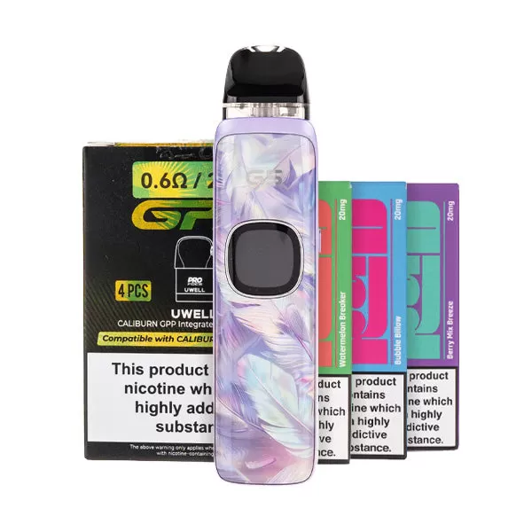 Uwell Caliburn G5 Pod Kit Bundle - Silver Marble / 0.9ohm