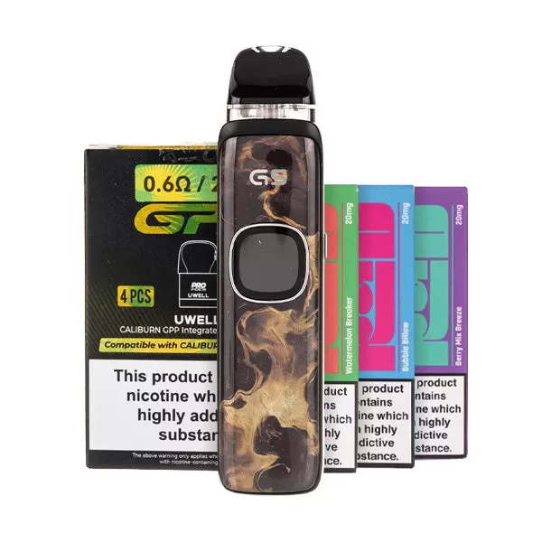 Uwell Caliburn G5 Pod Kit Bundle - Silver Marble / 0.9ohm - Image 3
