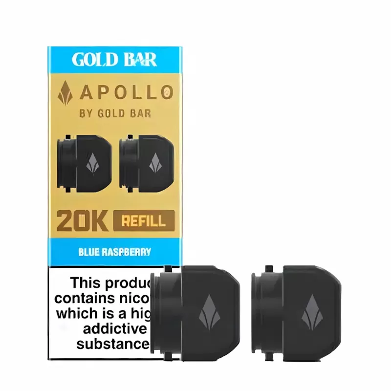 Gold Bar Apollo 20K Prefilled Pods - Blue Raspberry - Image 2
