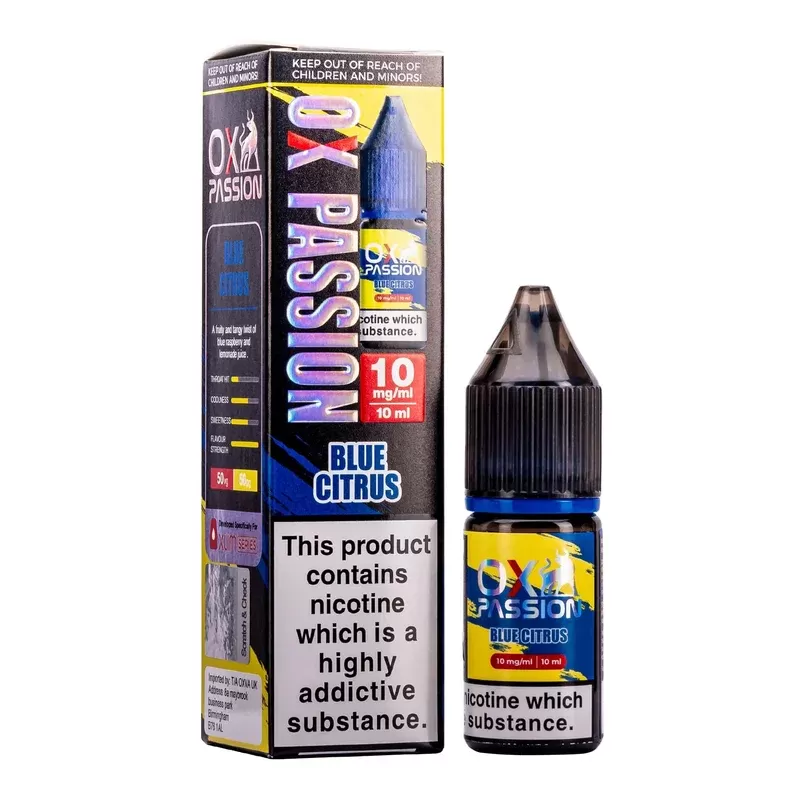 Blue Citrus Ox Passion Nic Salt by OXVA – (Pack of 5, 10, or 20)