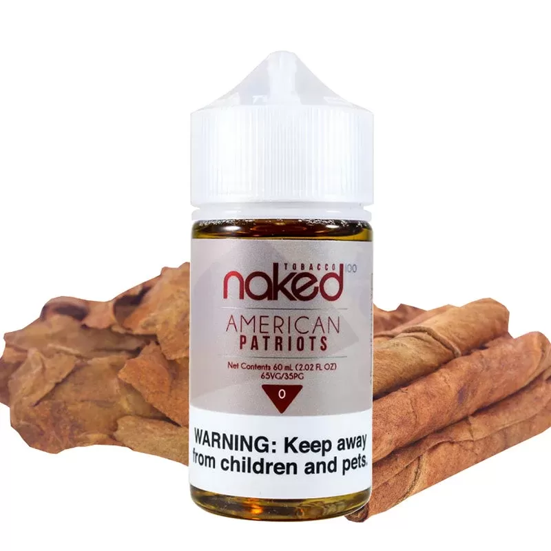 Naked 100 American Patriot E-juice 60ml - nicotine avail#0mg>3mg>6mg>12mg