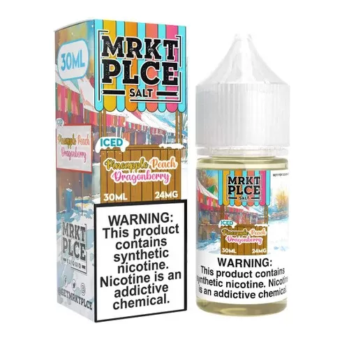 MRKTPLCE Iced Pineapple Peach Dragonberry Salt Nic 30ml E-Juice - Eliquidsupply