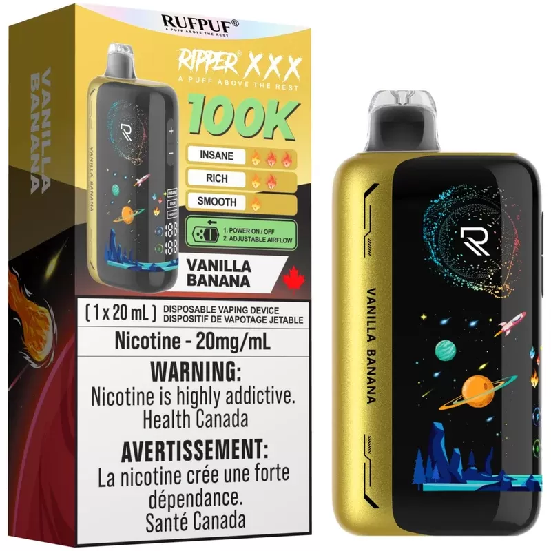 RUFPUF RIPPER XXX 100K Disposable Vape – Vanilla Banana