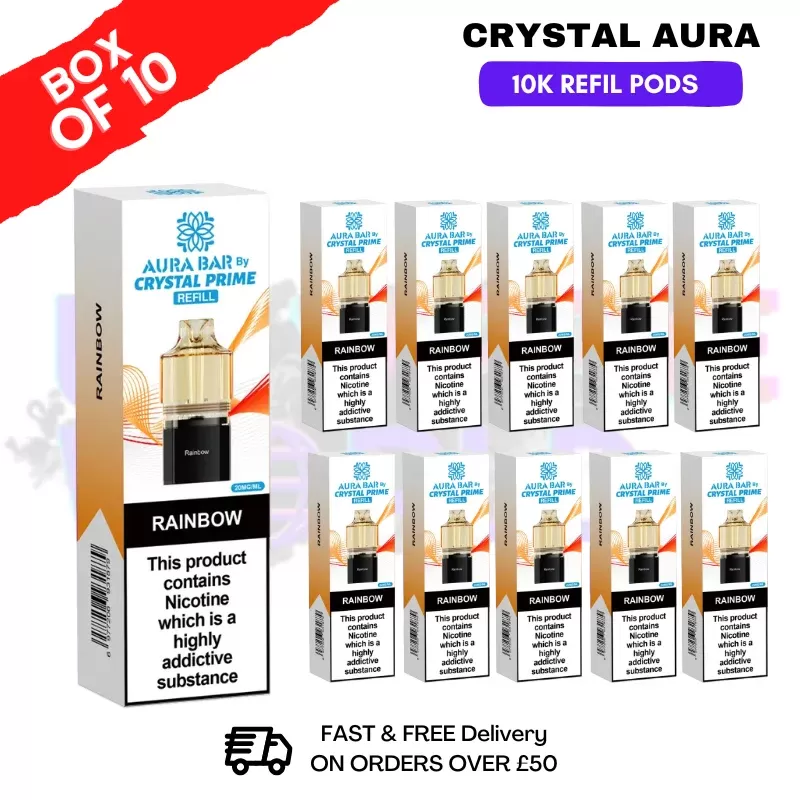 Rainbow Crystal Prime 10K Refil Pods Box Of 10