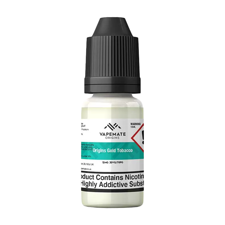 Vapemate Origins Gold Tobacco 10ml - 6mg - Vape Product