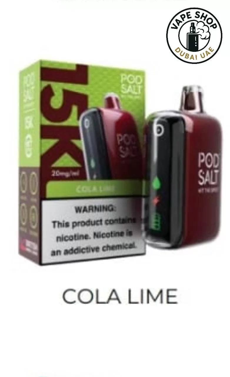 Podsalt 15000 Puffs 2% (20mg) Nicotine Disposable - Vape Product, BOX OF 10 PCS; Banana Ice, Blue Raspberry (D2B8DB) - Image 3