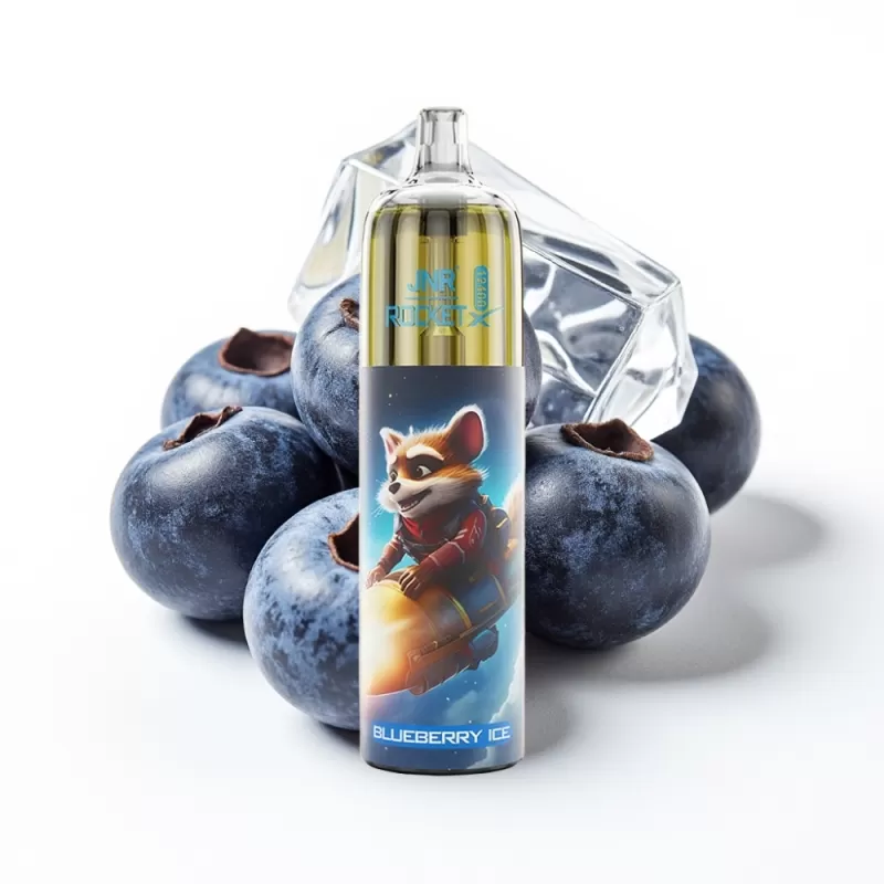 JNR Rocket-X 12400 Puffs Desechable Aire Ajustable, Malla 1.2ohm, Tipo-C, Azul Helado - Fumotvapemexico - Image 2