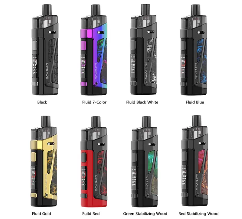 SMOK Scar P3 Pod Kit 2000mAh - 5.5ml - Fluid 7-Color