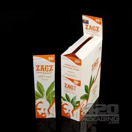 ZAGZ Tropic Trip Flavored Hemp Wraps 25/Box