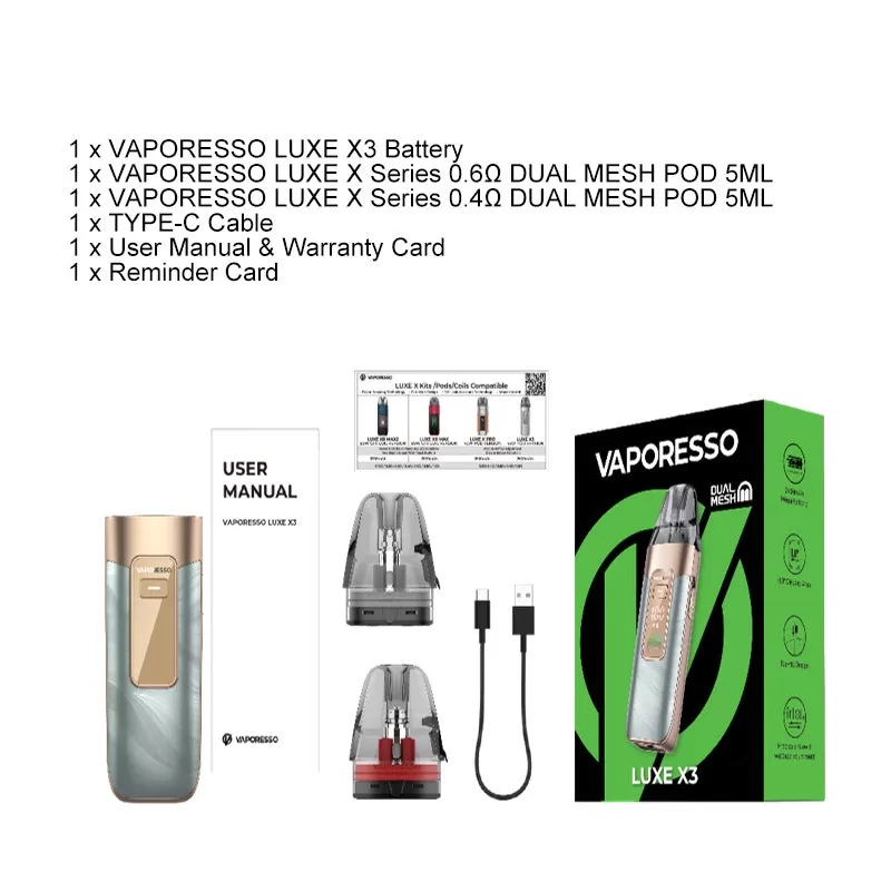Vaporesso LUXE X3 Pod Kit 45W - Fluid Purple - Image 3