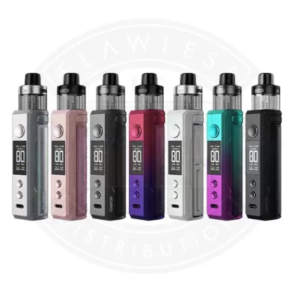 Voopoo Drag X2 Vape Kit - Color#Spray Black>Gray Metal>Sky Blue>Modern Red>Glow Pink>Champagne Gold>Moss Green>Checkered Black>Retro>Carbon Fiber>Marsala