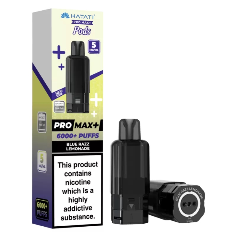 Hayati Pro Max Plus 6000 Prefilled Pod 5mg Blue Razz Lemonade