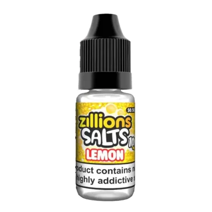 Zillions Salts Lemon Nic Salt Vape Juice - 10 Pack - Strength