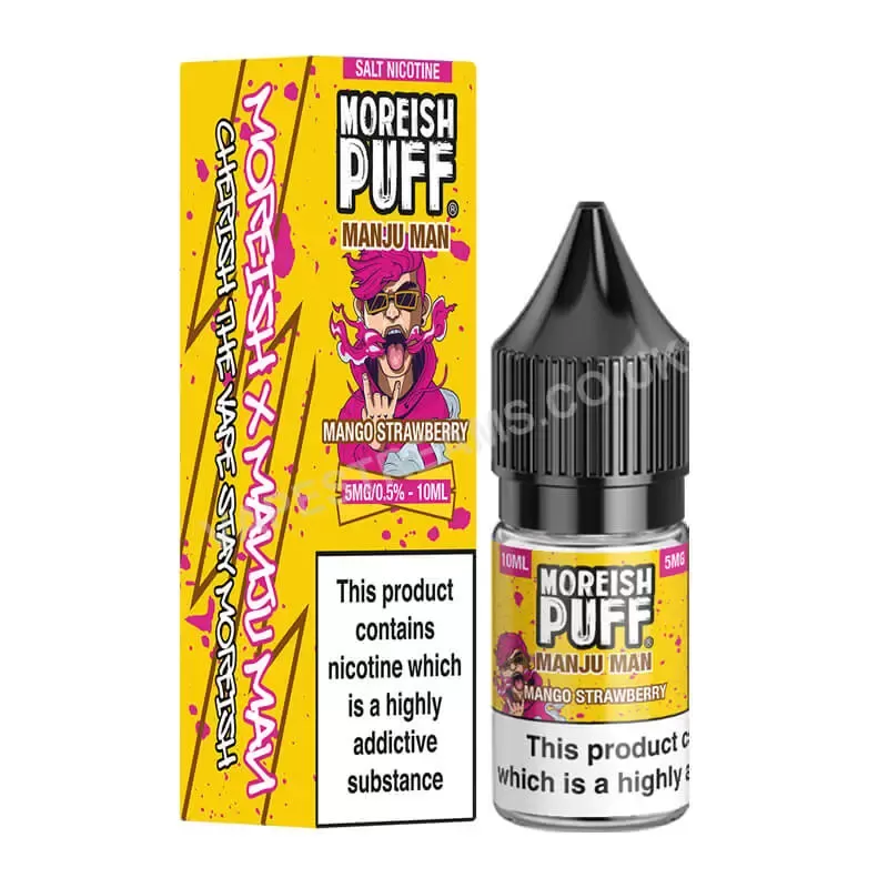 Mango Strawberry Nicotine Salt E-Liquid By Moreish Puff Manju Man - Vapestreams Co