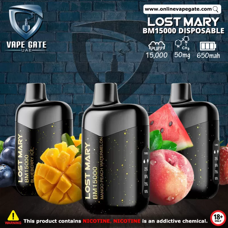 Lost Mary BM15000 Disposable Vape (15,000 Puffs) - 50 mg / Mango Peach Watermelon