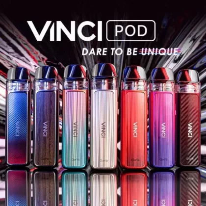 VOOPOO VINCI POD KIT - Color#AURORA NEON>AURORA PASTEL>CARBON FIBER>DAZZLING LINE>AURORA SILVER>PINE GRAY>AURORA RED>GOLD LEAF>WHITE LEAF>BLACK RIPPLE>GOLD JAZZ>SILVER JAZZ>SILVER ICON