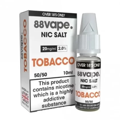 88vape Tobacco E Liquid – Nic Hit Series (10ml)