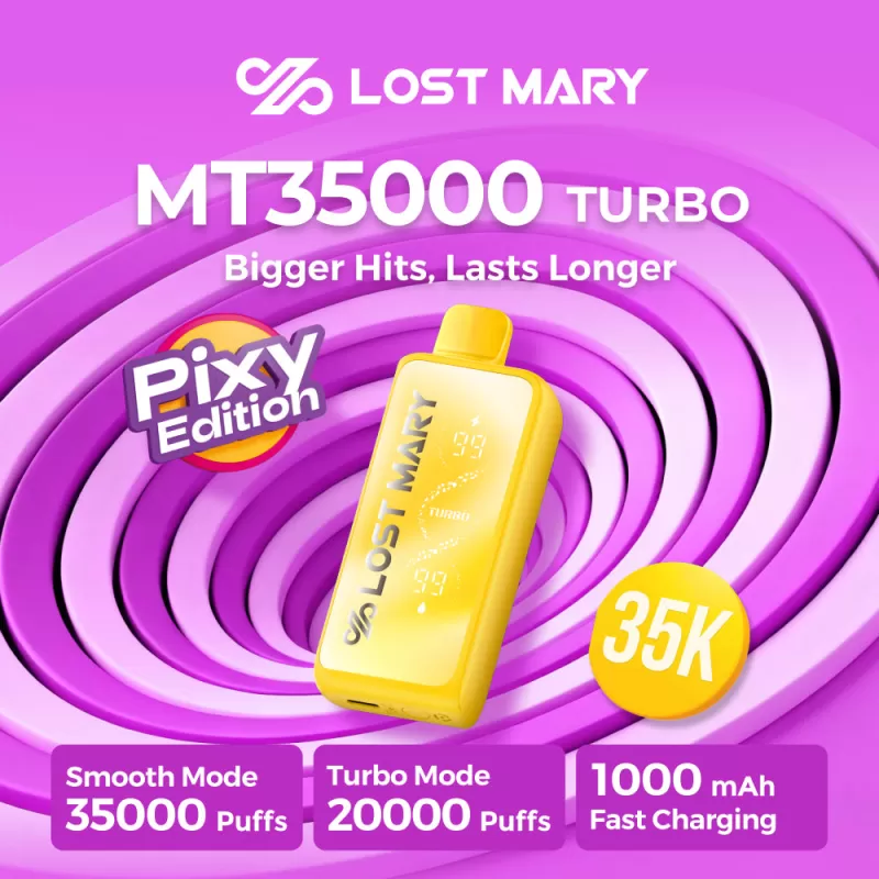 Made in Indonesia | Lost Mary MT35K "Pixy Edition" Disposable Device - 35,000 Puffs - Orange Pixy