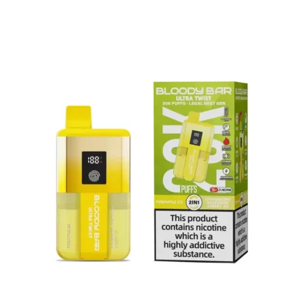 Bloody Bar Ultra Twist 20K Prefilled Vape Kit - Strawberry Kiwi / Peach Mango