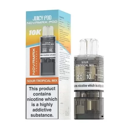 SOUR TROPICAL MIX – JUICY POD NOVAMAX 10K PRE-FILLED POD