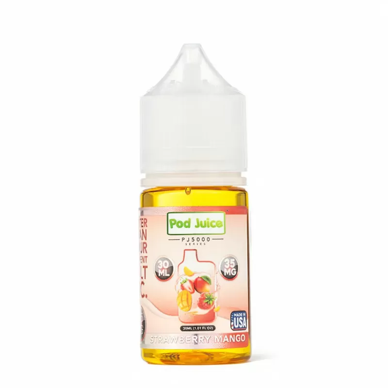 Pod Juice PJ5000 Strawberry Mango 50/50 Salt Nic 30mL
