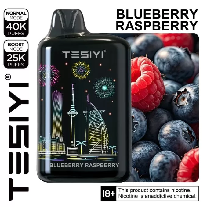 Tesiyi Ultra Max Rechargeable Disposable Vape (40,000 Puffs) - Blueberry Ice / 50 mg - Image 2