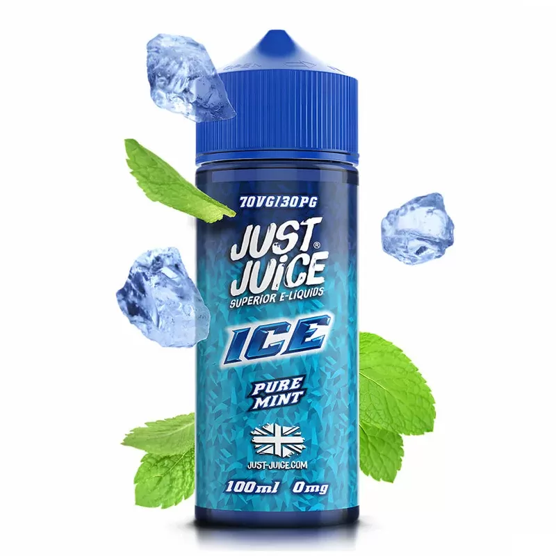 Just Juice Pure Mint 100ml Vape Juice - Size#0 Nic Shots>1 x 18mg Nic Shots>2 x 18mg Nic Shots