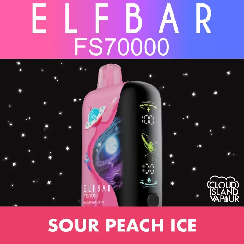ELF BAR FS70K Disposable Vape – Sour Peach Ice