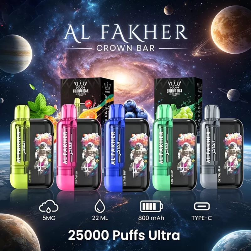 AL Fakher Crown Bar Ultra 25K Display Disposable Vape - Vapeq10