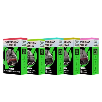 Vaporesso Luxe X Corex 2.0 Pods - 0.3 Ohm DTL, 0.4 Ohm DTL
