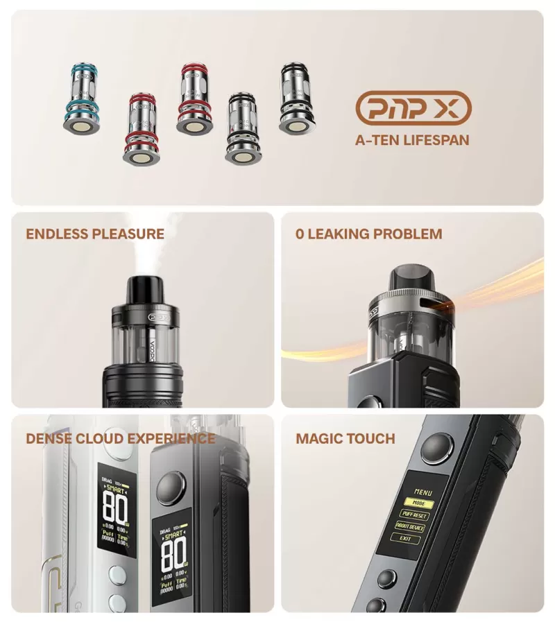 VOOPOO DRAG X2 80W POD KIT - Gray Metal - Image 2