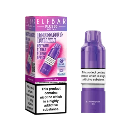 Strawberry Ice ElfBar Plus 50 Refill Pack - Vapeshop Co
