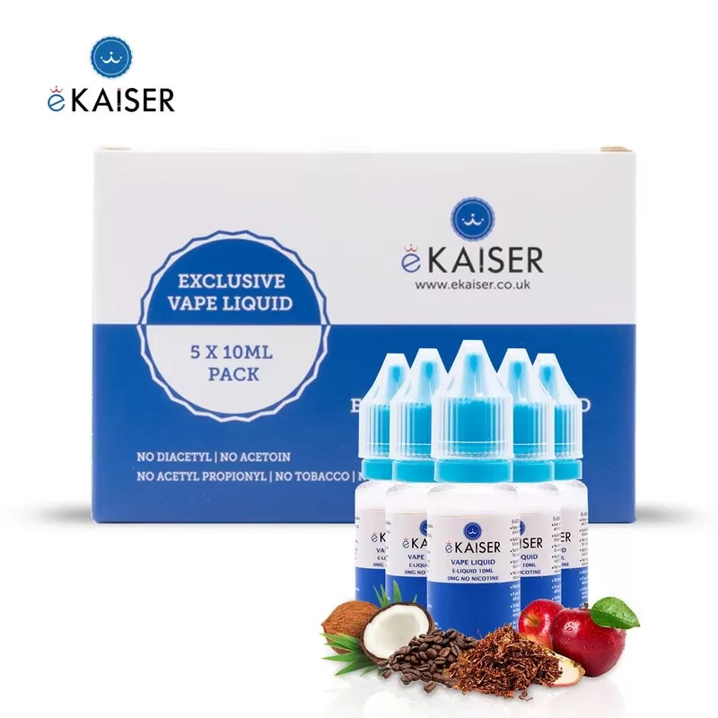 eKaiser e-Liquid – Tobacco Coffee 0mg 10ml Bottle x 5 Pack | Cigee