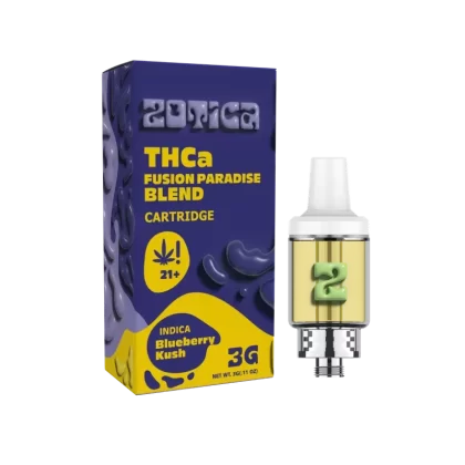 Zotica Paradise Blend Blueberry Kush THC-A Cartridge – 3000mg - Option#Cartidge + E420 Battery (35% off)>Single Cart