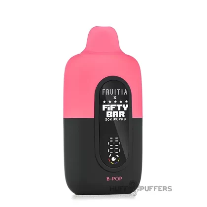 Fifty Bar x Fruitia Disposable Vape - Flavor#Apple Cronut>B-Pop>Baja Burst>Blueberry Pound Cake>Bonker Berries>Chocolate Creme>Cookie Butter>Island Punch>Polar Ice>Sour Rainbow>Southern Toba
