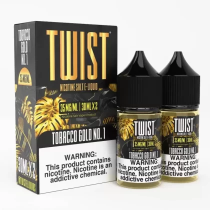 Twist e-Liquids Salt Tobacco Gold No. 1 eJuice - 60mL (2x30mL); Vape Product, Vape Product