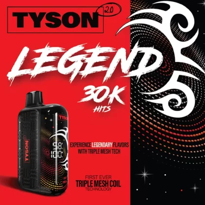 Tyson 2.0 "LEGEND" 30K Disposable Device – 30,000 Puffs - Blue Razz