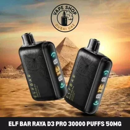 Elf bar Raya d3 pro 30000 puffs 50mg disposable vape in UAE - Vape Product, BOX OF 10 PCS; Blackberry Ice, Blue Razz Ice (6C98F2)