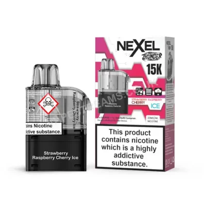 Nexel Thunder 15K Strawberry Raspberry Cherry Ice Pods - Vapestreams Co