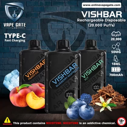 Vishbar Weekly Rechargeable Disposable Vape (20,000 Puffs) - Purple Rain / 20 mg