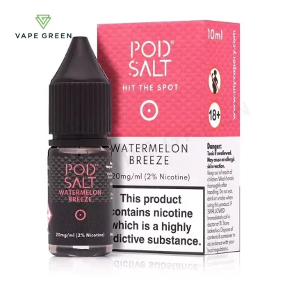 Watermelon Breeze Nic Salt E-Liquid by Pod Salt - Eliquidsupply