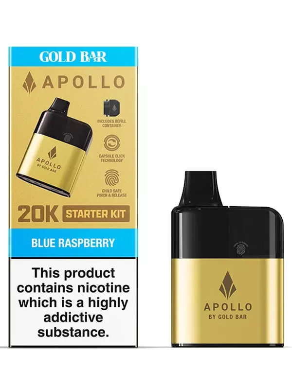 GOLD BAR Apollo Prefilled Pod Kit - Blue Raspberry - Image 2