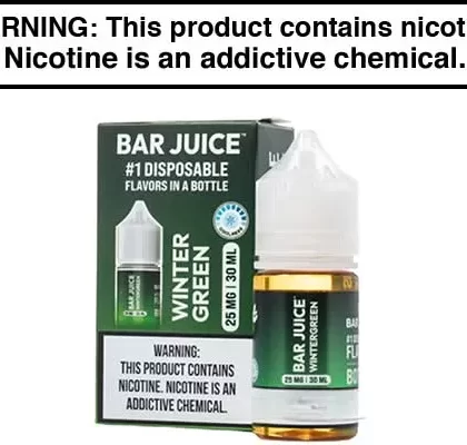 WINTERGREEN BY BAR JUICE BJ15000 SALTS 30ML - Vapejuice