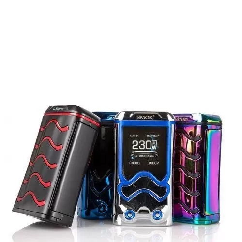 SMOK T-STORM 230W BOX MOD - Chrome Prism, Blue