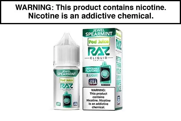 JEWEL SPEARMINT BY POD JUICE SALTS X RAZ 30ML - Vapejuice