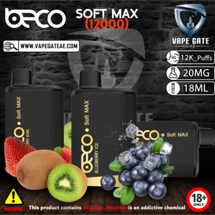BECO SOFT MAX DISPOSABLE VAPE (12000 PUFFS) - 20 mg / Peach