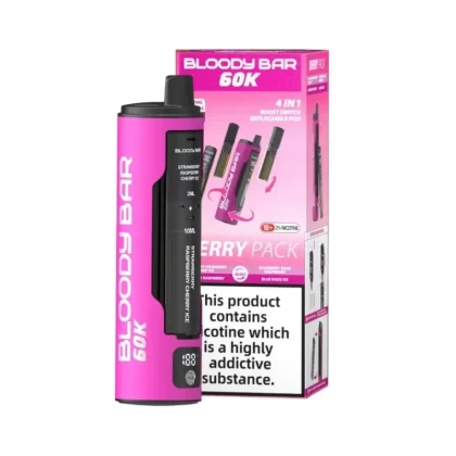 Bloody Bar 60K 4-in-1 Prefilled Pod Kit - Berry Pack, Blueberry Pack