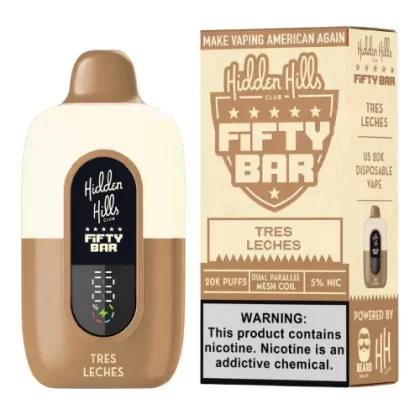 Tres Leches Disposable Vape (20000 Puffs) by Hidden Hills x Fifty Bar